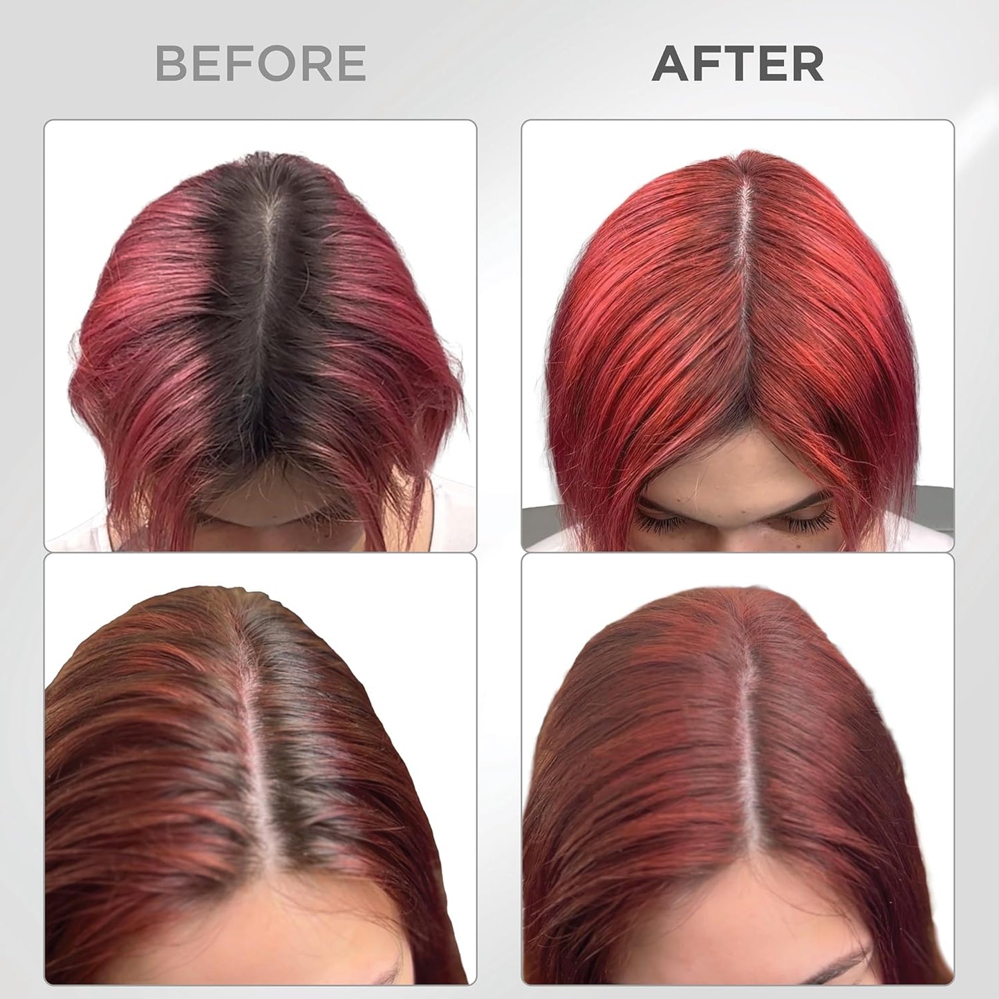 THICK FIBER Root Touch Up & Hairline Powder with Brush (LARGE 10g) – Covers Grey Roots, Thinning Hair & Bald Spots – Sweat & Water Resistant Hair Concealer for Women & Men (Red Brown)