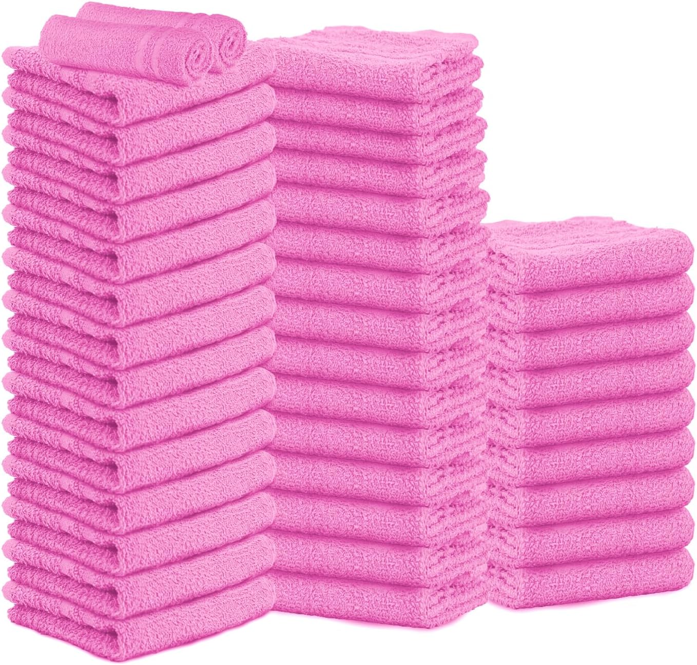 Hand Towels (Pack of 40) Pink Economy Towels Salon Towels - 100% Cotton Spa Towel – 16 x 27 Inches Highly Absorbable, Facial, Gym, Hair, Face Towels Bulk