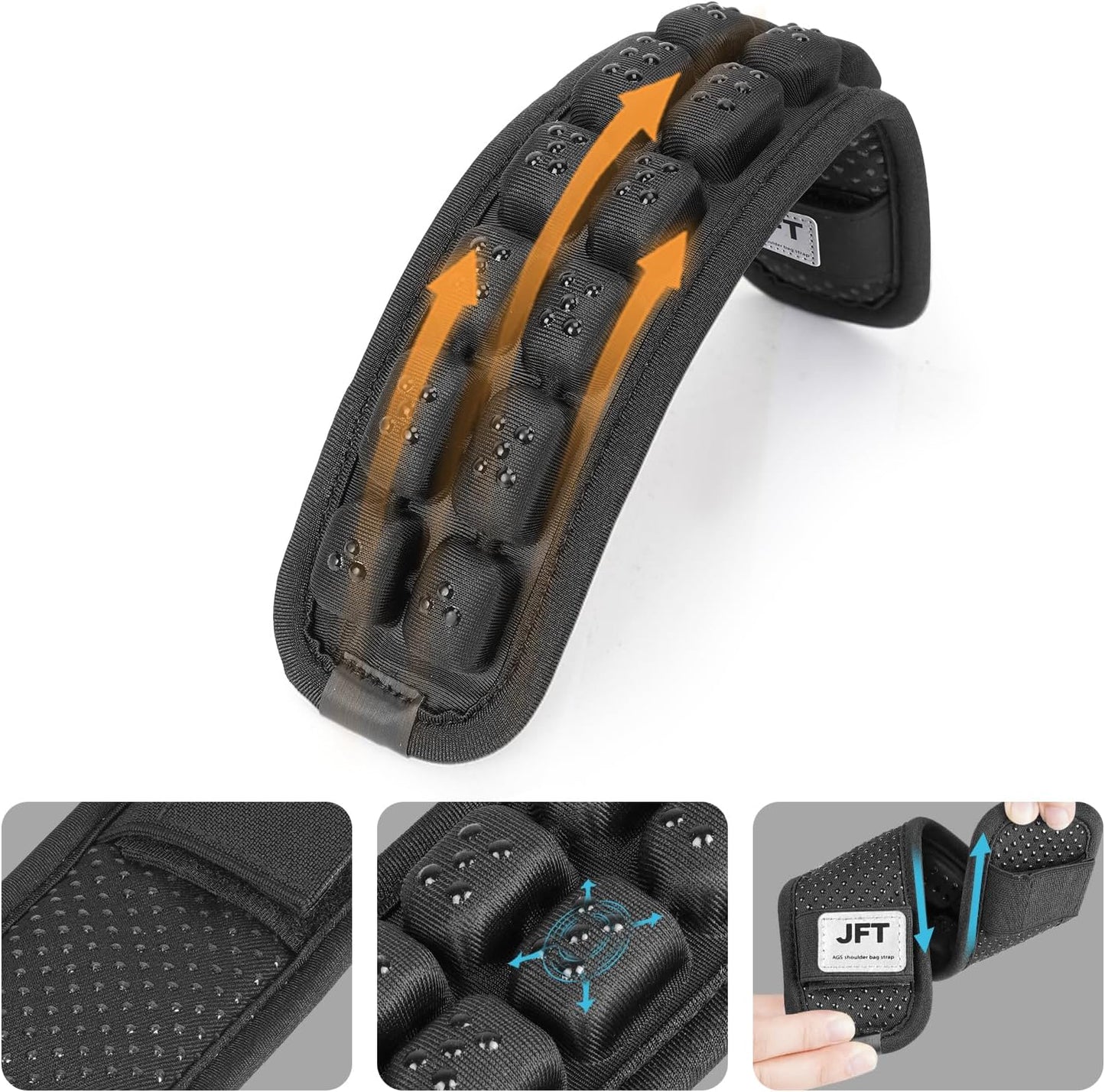 Shoulder Strap Pad of 3D Air Cushion, Backpack Accessories, Non-Slip Shoulder Strap Pad, for Hiking and Camping Bags