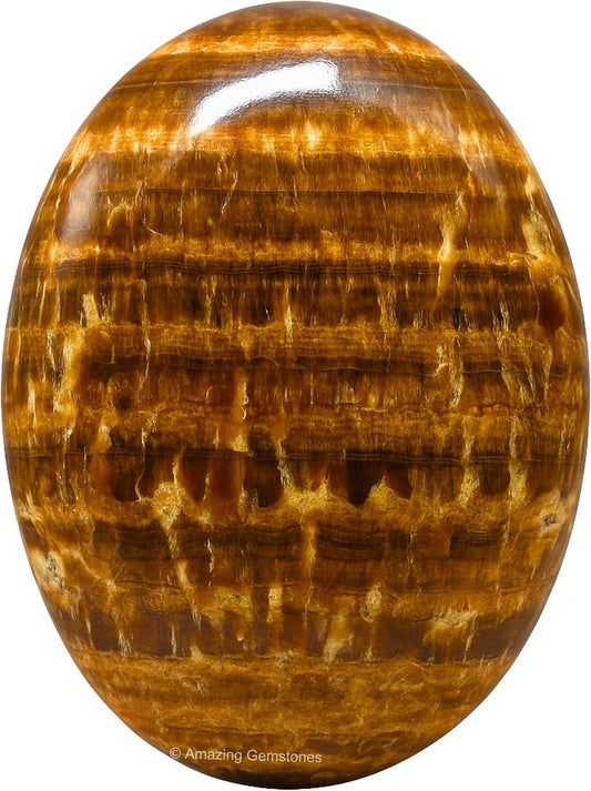 Amazing Gemstone Aragonite Crystals and Healing Stones - Large Palm Stone Crystals Piedra - Crystal for Good Luck, Balanced Positive Energy, Meditation - Unique Stocking Stuffers Gifts for Women, Men