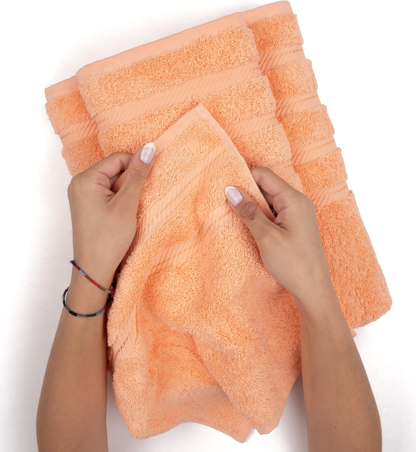 American Soft Linen 35x70 Jumbo Large Bath Towels, 600 GSM 100% Cotton Turkish Bath Sheet, Oversized Luxury Bath Towels for Bathroom Beach and Pool, Malibu Peach