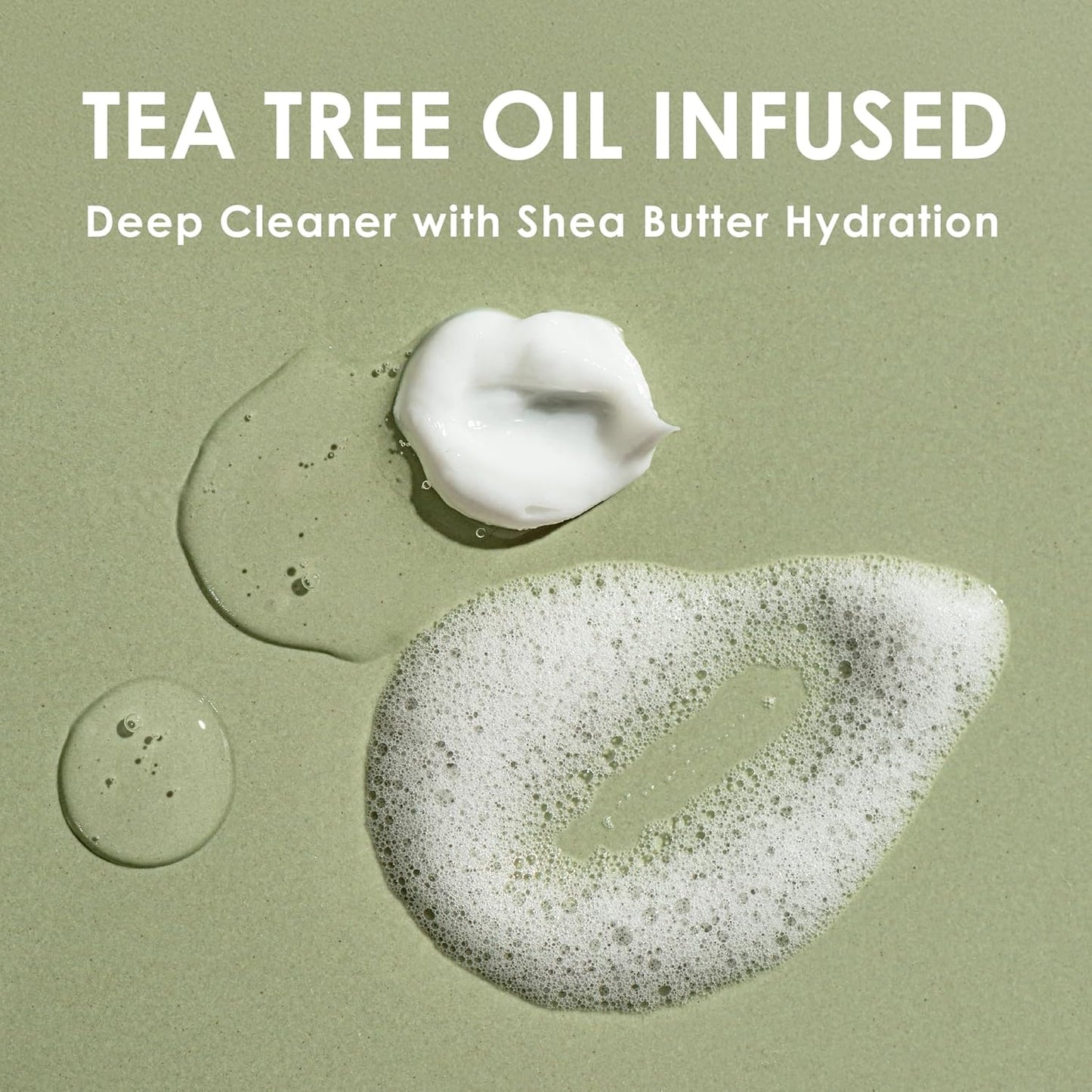 Gentle Tea Tree Oil Foaming Facial Cleanser – 6oz – Non-Irritating Eyelid Cleanser & Face Wash with Tea Tree, Chamomile & Shea Butter