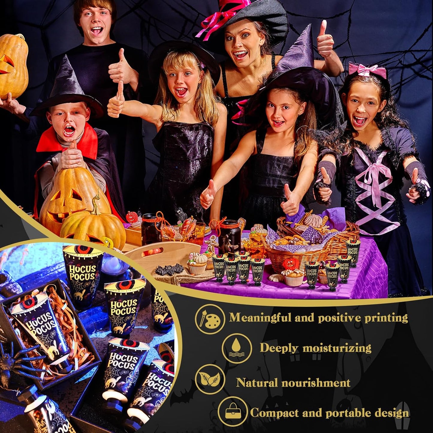 48 Sets Halloween Hand Cream Gifts Bulk Travel Lotion Size Halloween Party Gifts Favors Ghost Spiderweb Skull Hand Cream Birthday Christmas Party Supplies for Guest