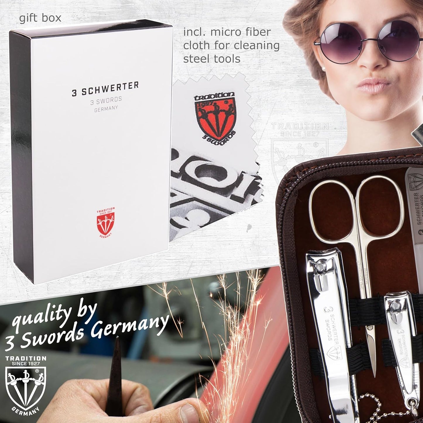 3 Swords Germany – manicure pedicure set kit (674)