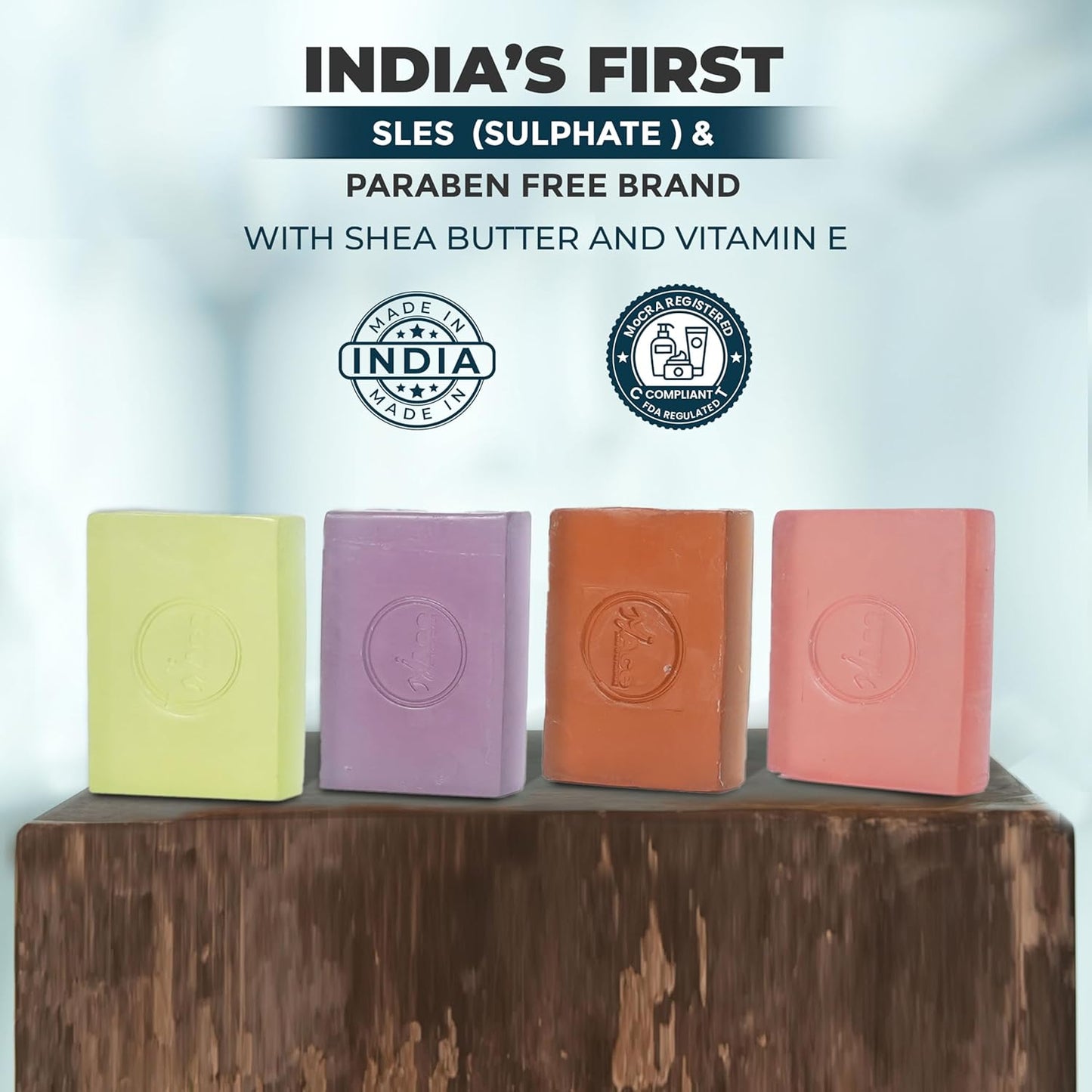 MY ACE Handmade Soap Set – 4 Bathing Bars: Tea Tree Rosemary, Patchouli, Divine Lotus & Palo Santo – SLES & Paraben-Free, Coconut Oil, Shea Butter & Vitamin E – Gentle & Moisturizing, 3.5 oz Each