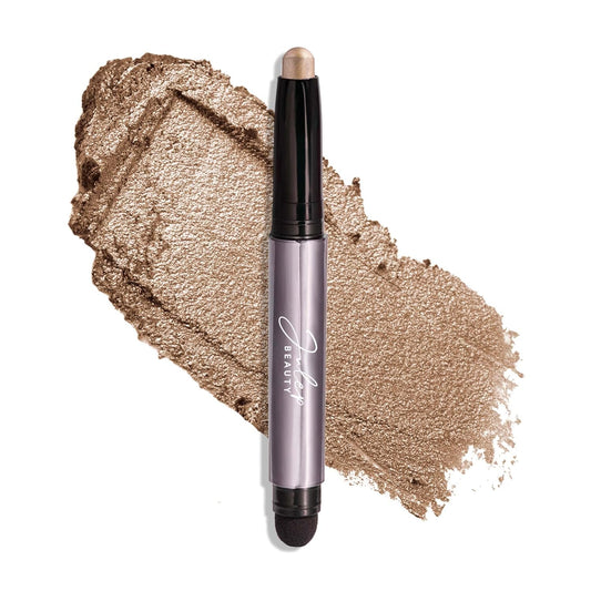 Julep Eyeshadow 101 Cream-to-Powder Waterproof Shadow Stick – Silver Moonlight Shimmer – Long-Lasting, Crease-Proof, Medium Golden-Beige Shimmer Eyeshadow with Built-in Smudger