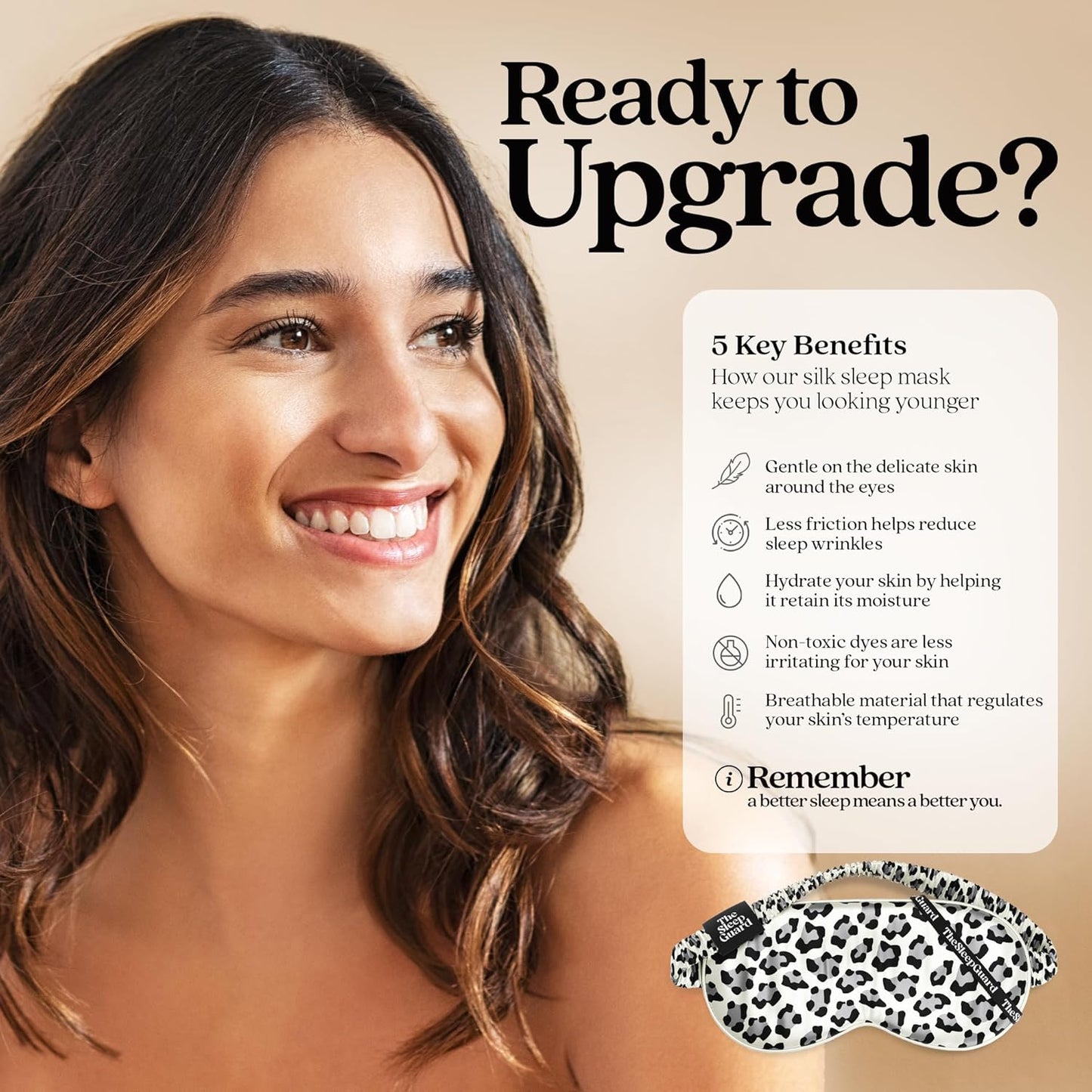 TheSleepGuard Pure Silk Sleep Mask [100% 6A Mulberry Silk, 22 Momme] Light Blocking Travel Essentials. Eye Masks for Sleeping. Black Oeko-Tex Blindfold. Eye Covers for Men & Women