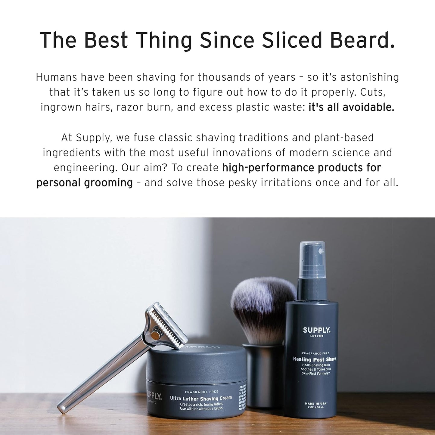 SUPPLY Healing Post Shave- Juniper and Bergamot After Shave- Alcohol- Free Soothing Formula for Men- Nourishes, Soothes and Boost Cell Repair- for Sensitive and Acne-Prone Skin- 2 oz. Bottle