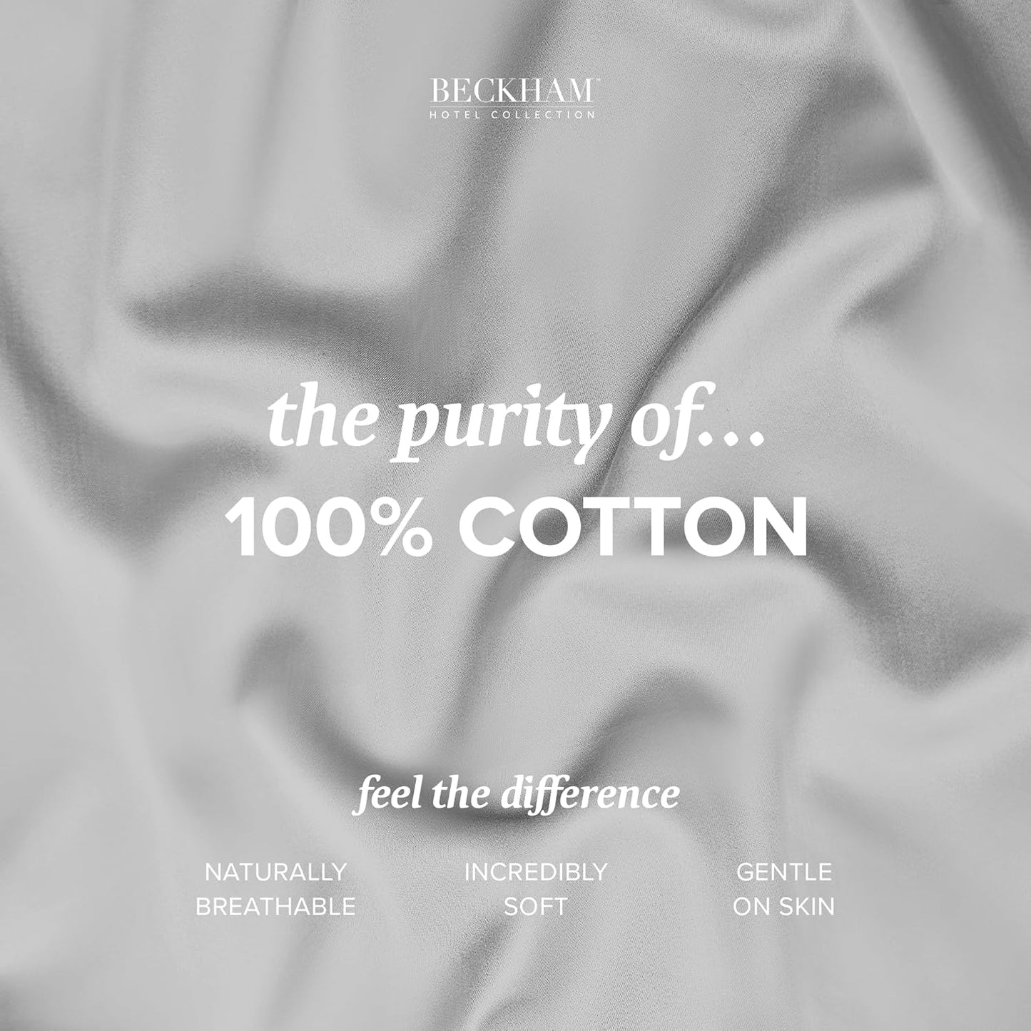 Beckham Hotel Collection Bed Pillowcases King Size Set of 2, 500TC 100% Cotton, Luxury Sateen Bedding, Open End, Breathable, Moisture-Wicking, White