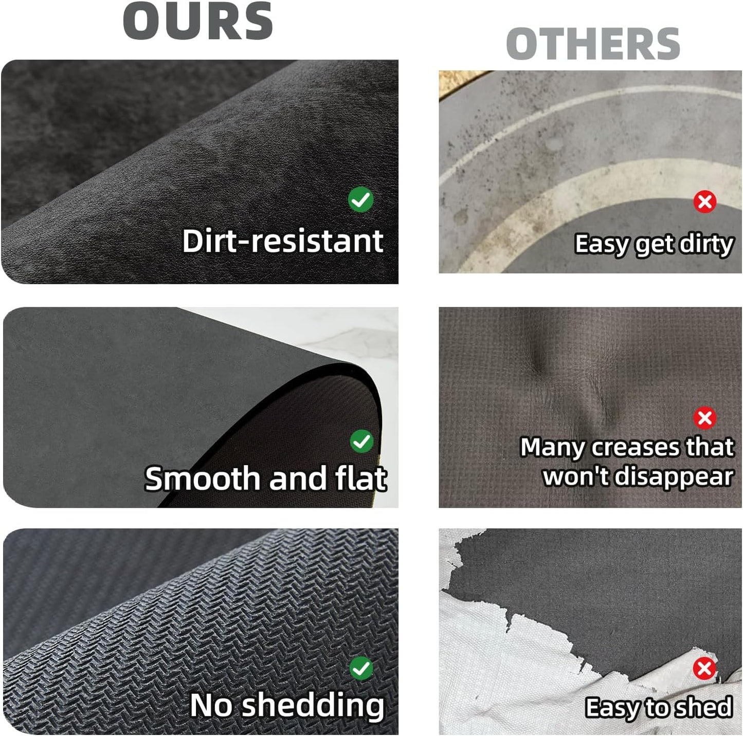 Bath Mat, Bathroom Rugs Non Slip Washable Thin Absorbent Quick Dry Bath Mat Fits Under Door Bathroom Floor Mat Perfect for Bath, Shower, or Sink 36"x60" Black