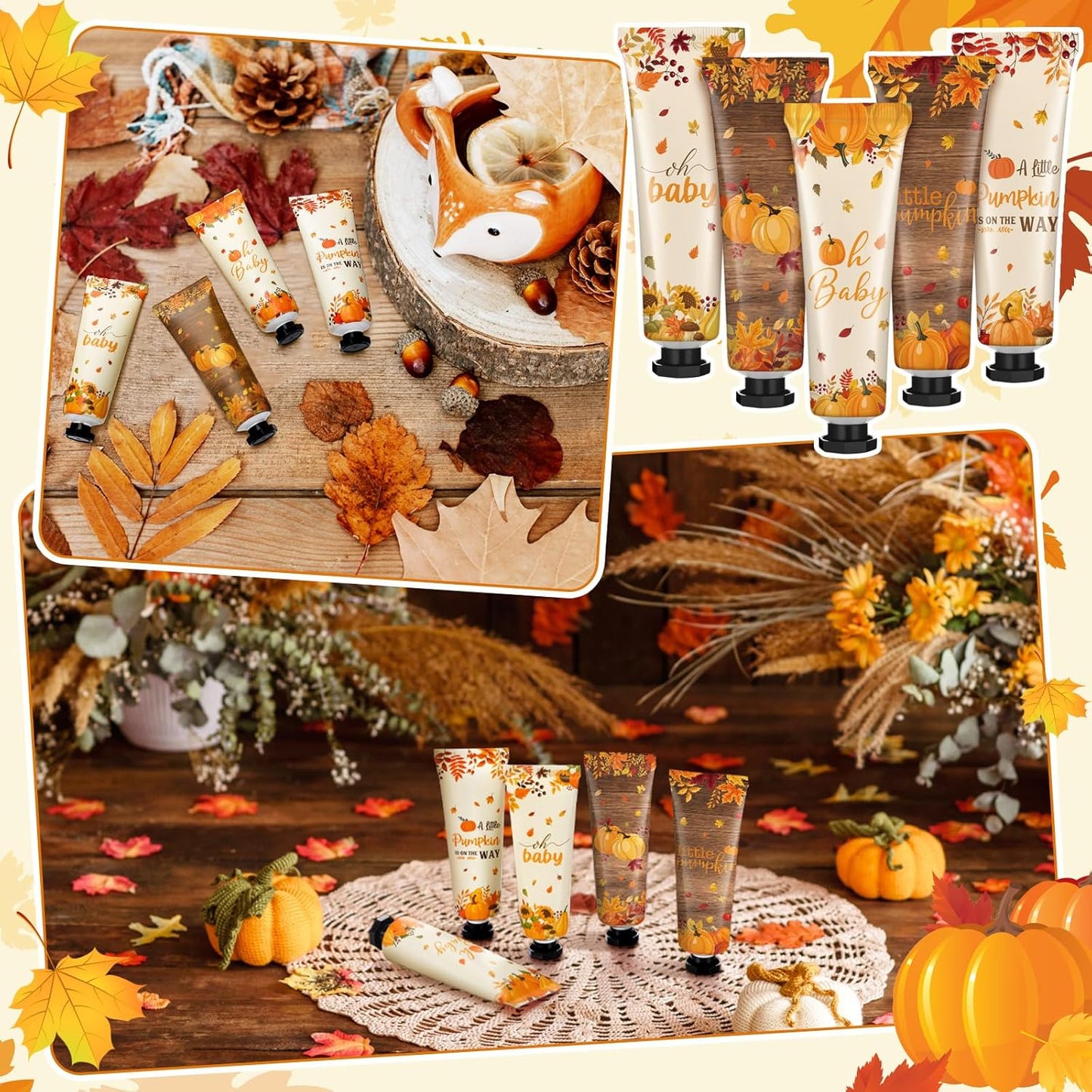 40 Pcs Fall Baby Shower Hand Cream Bulk Hand Cream Gifts a Little Pumpkin Baby Shower Party Favors for Guests Travel Size Lotion Autumn Thanksgiving Wedding Birthday Party Supplies
