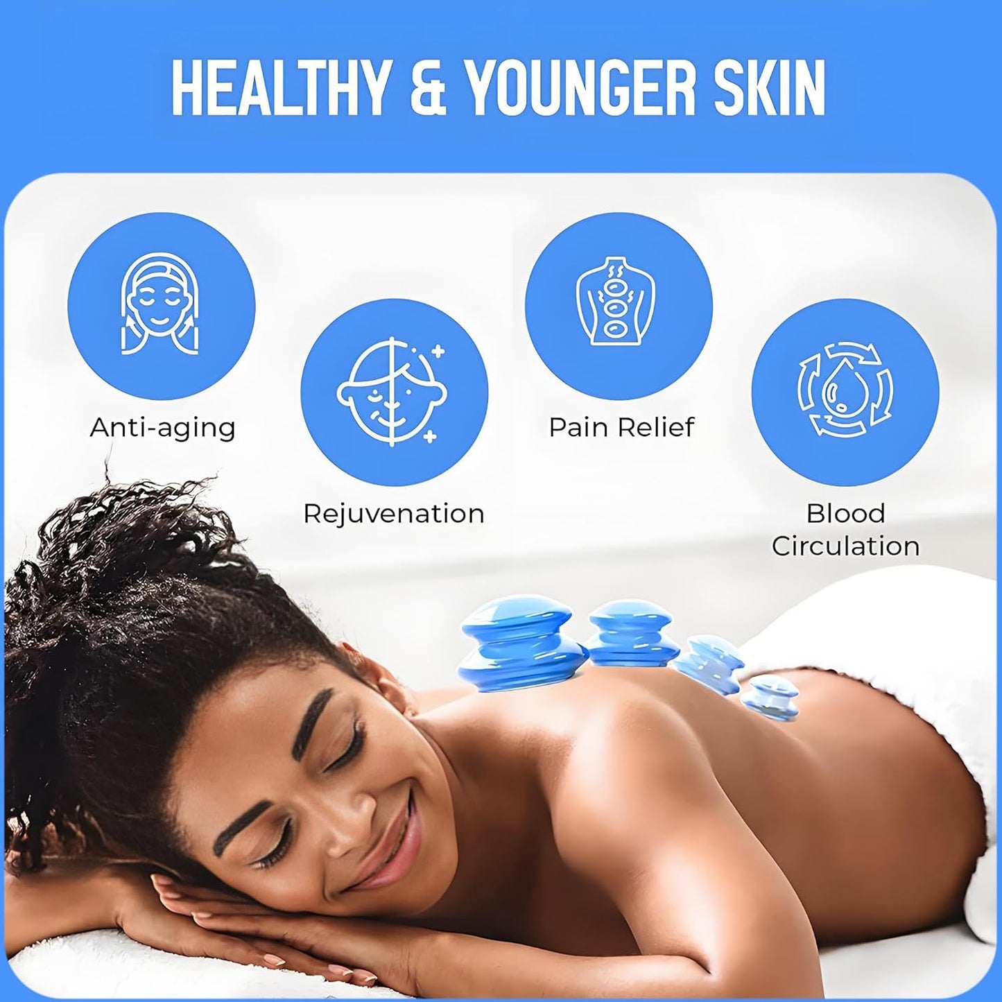 Silicone Cupping kit for Massage Therapy, Professionally Massage Cup for Body Sculpt Cup (Green, M*2 Cups)