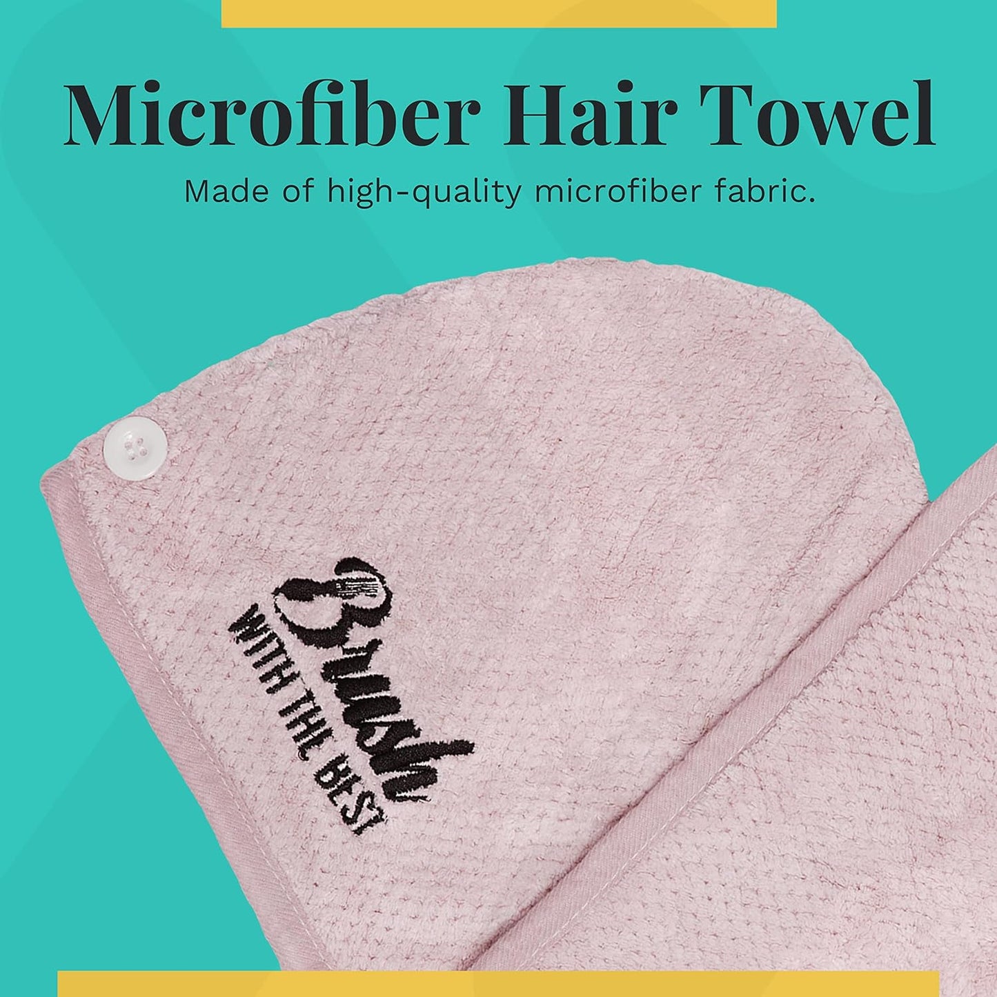 Felicia Leatherwood Microfiber Hair Towel Wrap - Quick Drying, Anti Frizz & Gentle on Hair - Easy to Use, Saves Time, Lightweight & Compact - for Curly, Long & Thick Hair - Lavender - 4 Pack