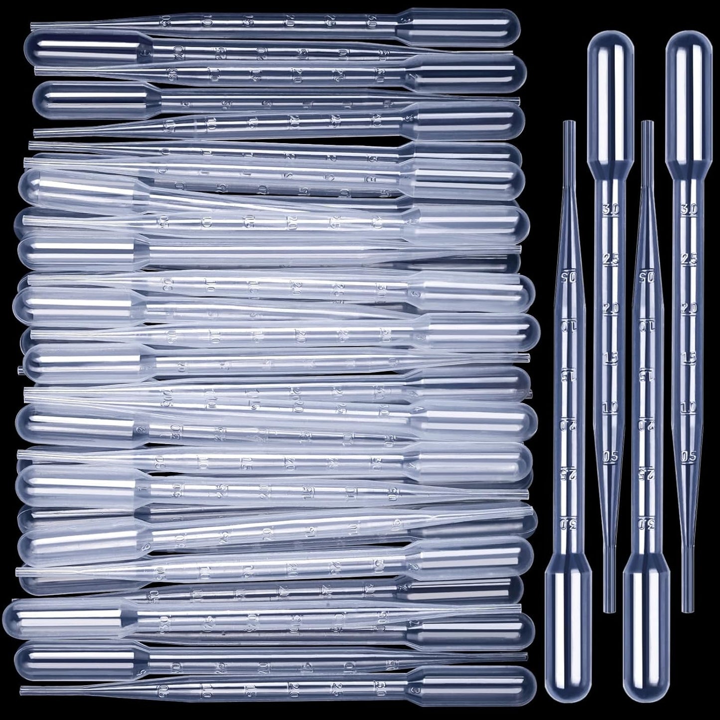 Teenitor 150PCS 3ML Plastic Transfer Pipettes Eye Dropper, Disposable Essential Oils Pipettes Dropper Makeup Tool Science and Lab