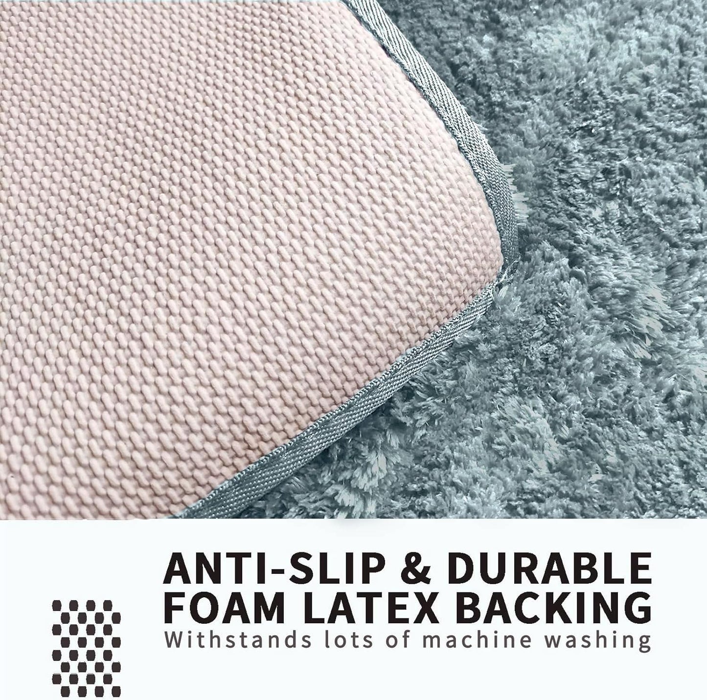 FIFU Bathroom Rugs 24" W x 36" L, Bath Mat for Bathroom, Bedroom, Laundry Room & Kitchen, Non-Slip Rubber Latex Backing, Extra Soft and Absorbent Microfiber Carpet, Machine Washable Rug, Teal