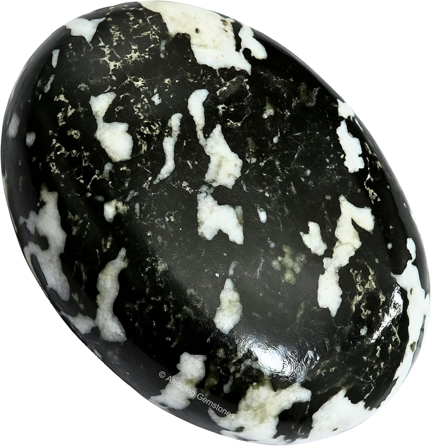 Amazing Gemstone Black and White Tourmaline Crystals and Healing Stones - Large Palm Stone Crystals Piedra - Crystal for Good Luck, Positive Energy, Meditation - Unique Stocking Stuffers, Gifts Women