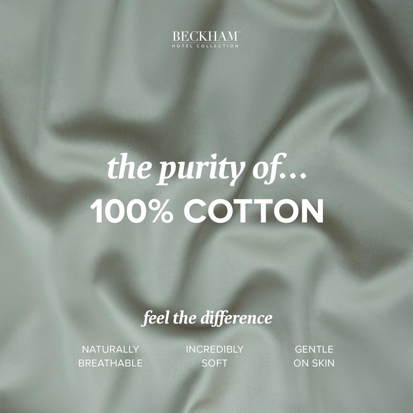 Beckham Hotel Collection Bed Pillowcases Standard/Queen Size Set of 2, 500TC 100% Cotton, Luxury Sateen Bedding, Open End, Breathable, Moisture-Wicking, Gray