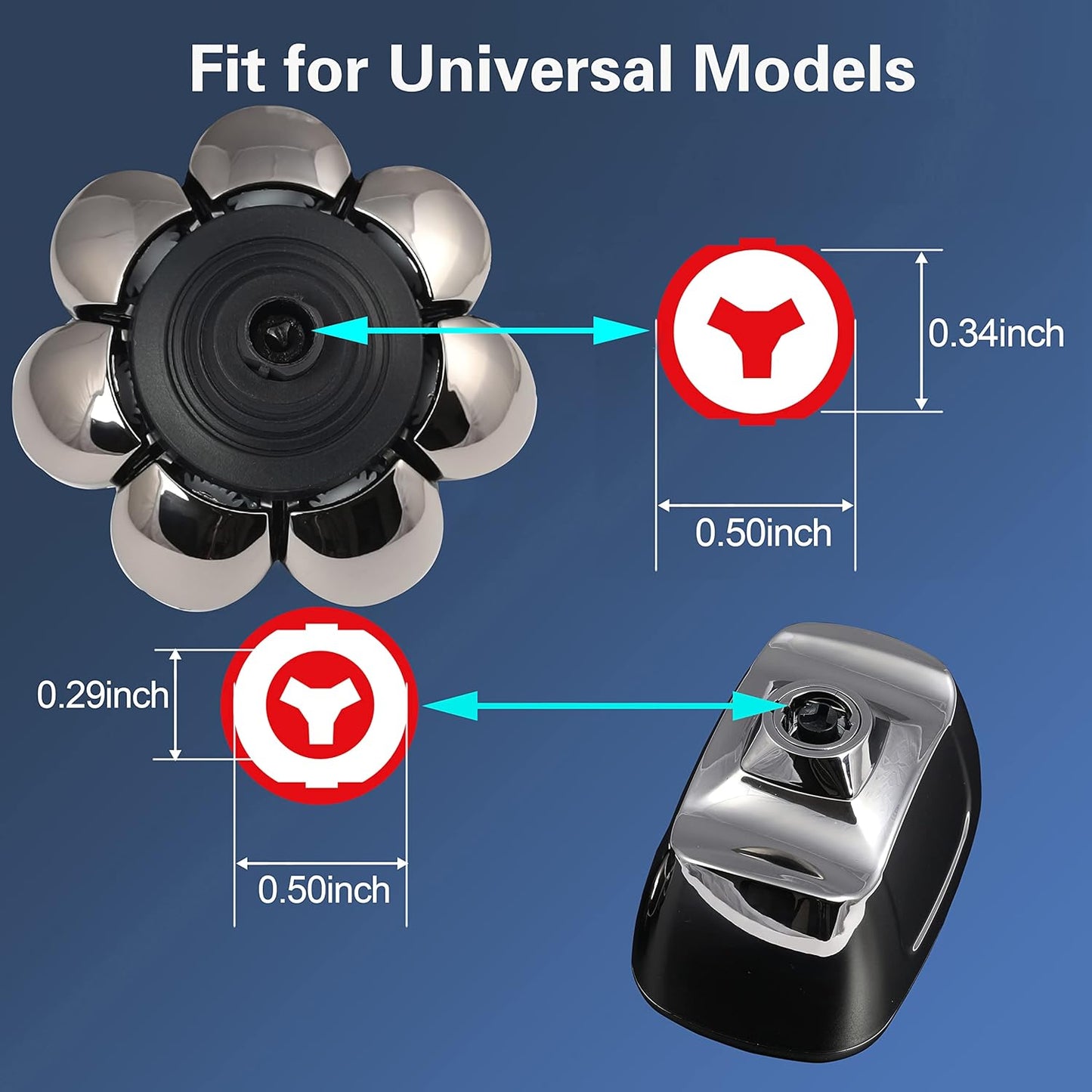 8 Blades Men's Electric Shavers Replacement Heads Razor replacement Blades for Bald Men Wet and Dry Compatible Waterproof (8D Silvery)