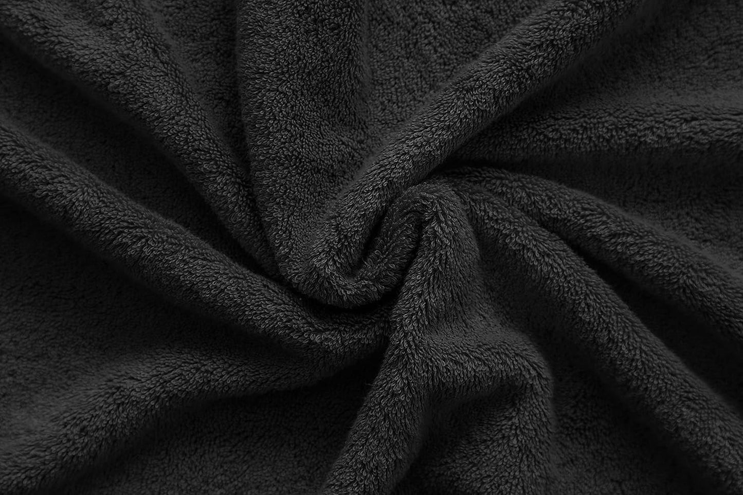 American Veteran Towel, 100% Cotton Turkish Bath Towels for Bathroom 4 Pack, 27x54 Extra Large Premium Soft Drying Bathroom Towels, Black