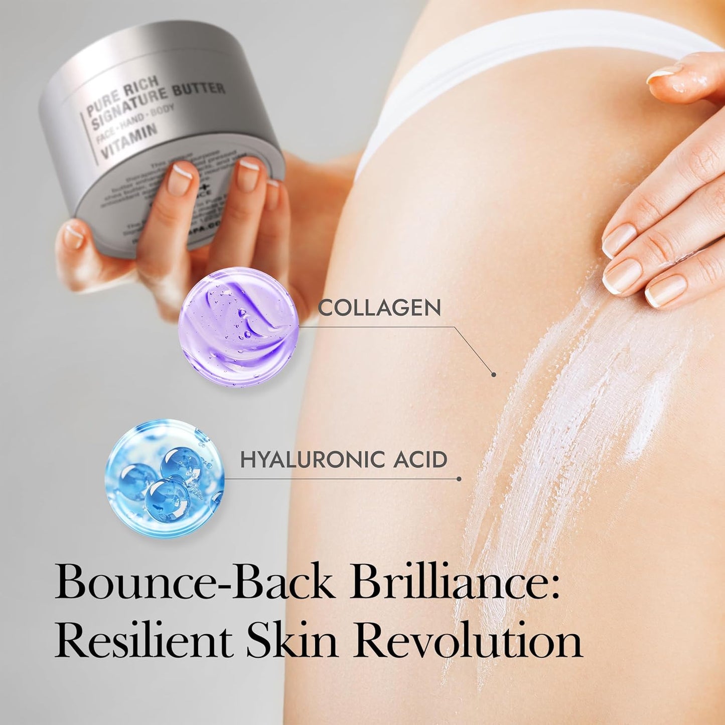 THERAPISPA Moisturizing Body Butter – Rich Body Cream with Shea Butter, Ceramides, Collagen & Vitamin B5 to Repair & Soften Dry, Cracked Skin (Gold, 7.0 fl oz)