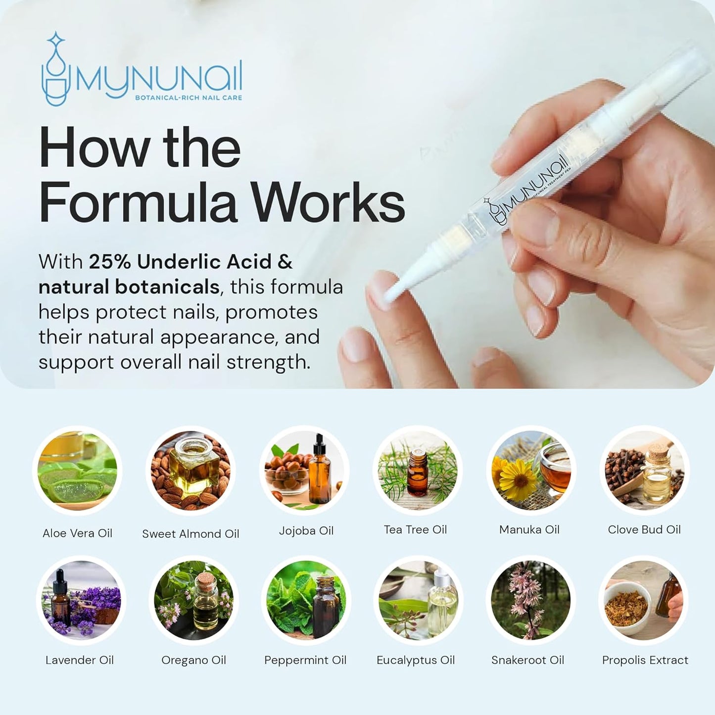 Nail Care/Conditioning Pen – Botanical Oils for Healthy, Clear-Looking Toenails and Fingernails – Fast Precision Brush Application Nail Repair Pen, Appearance of Clear Nails - Pack of 1