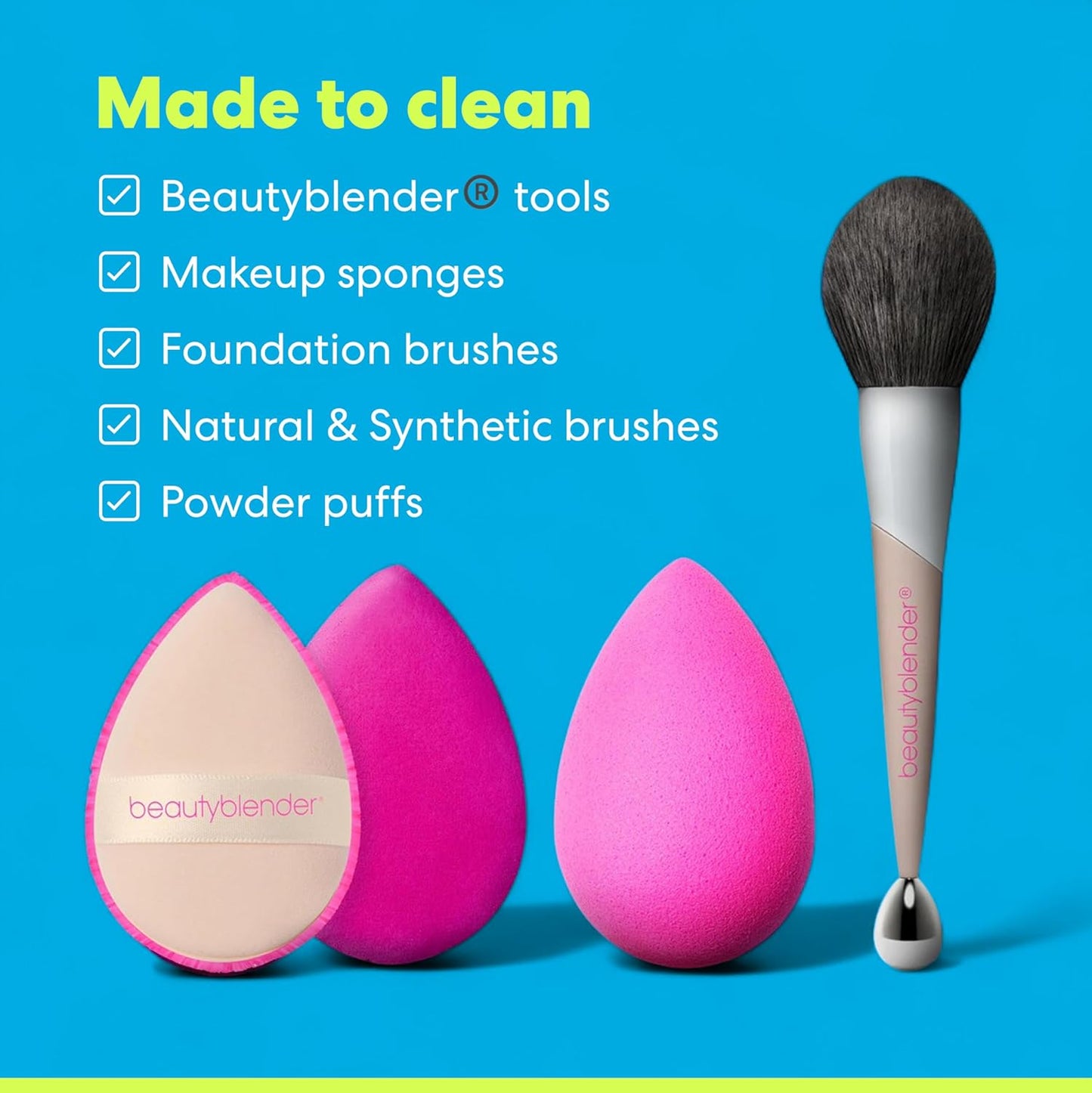 beautyblender Blendercleanser Tool Scrub Solid Cleanser – Unscented Makeup Sponge & Brush Cleansing Bar – Hand, Sponge, and Brush Cleanser, Removes Makeup & Buildup, Travel-Friendly, 1 oz