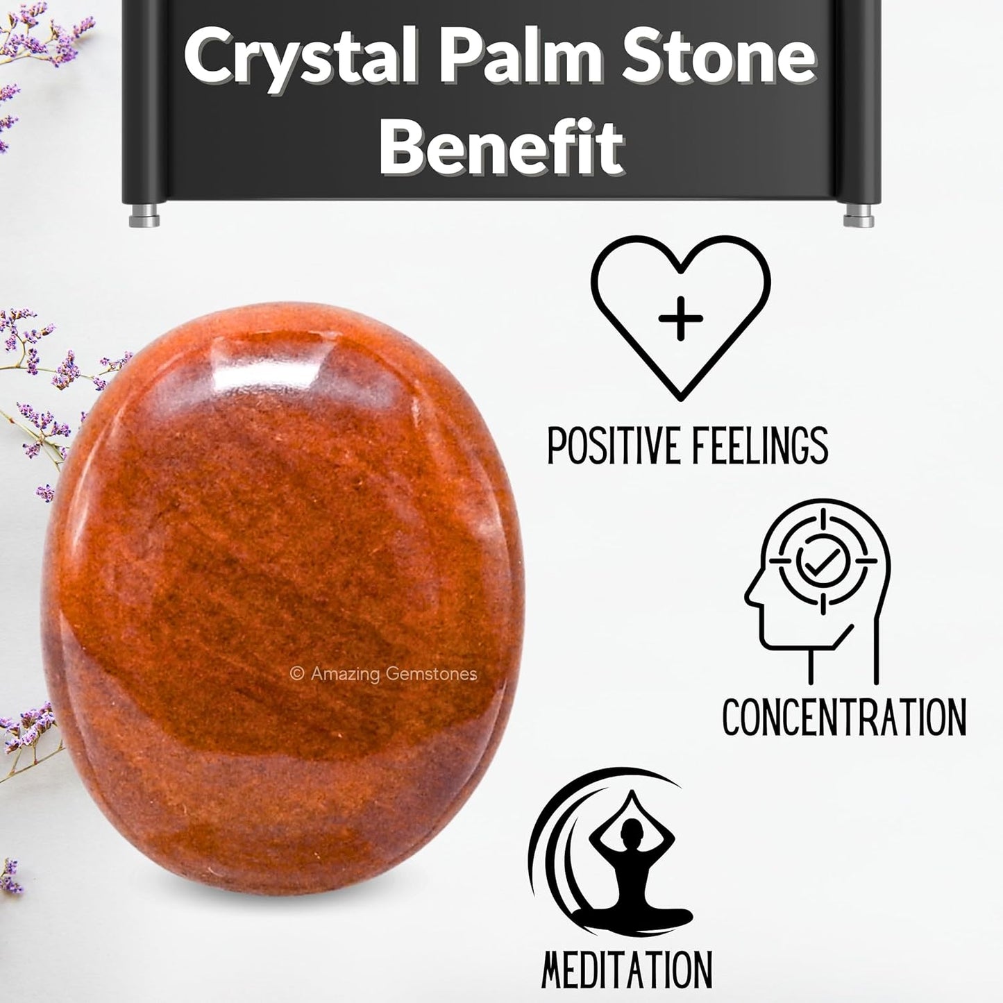 Amazing Gemstone Chocolate Jasper Crystals and Healing Stones - Large Palm Stone Crystals Piedra - Crystal for Good Luck, Positive Energy, Meditation - Unique Stocking Stuffers and Birthday Gifts