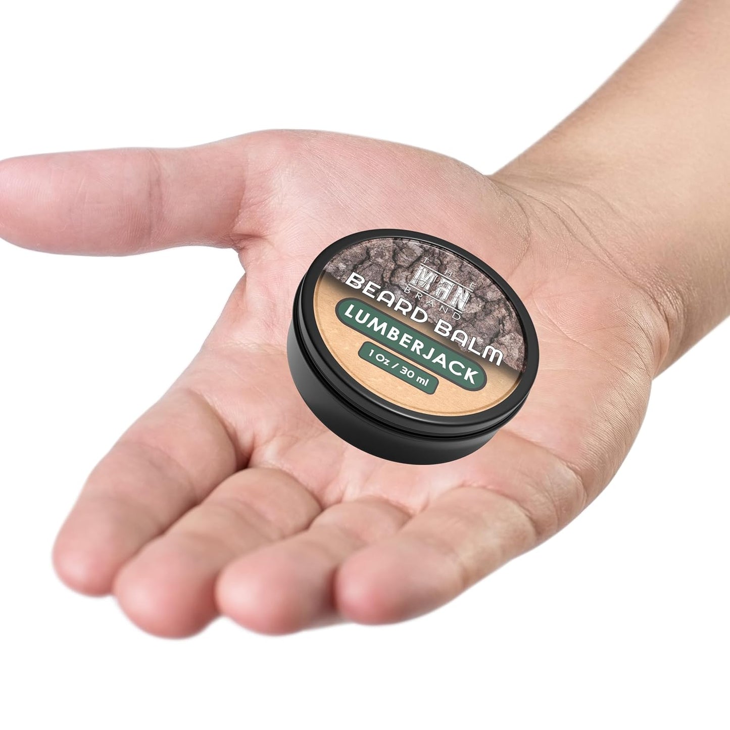 Beard Balm, Natural Beeswax Based Conditioning Balm for Beard Care, LumberJack Scent, 1 oz / 30 ml
