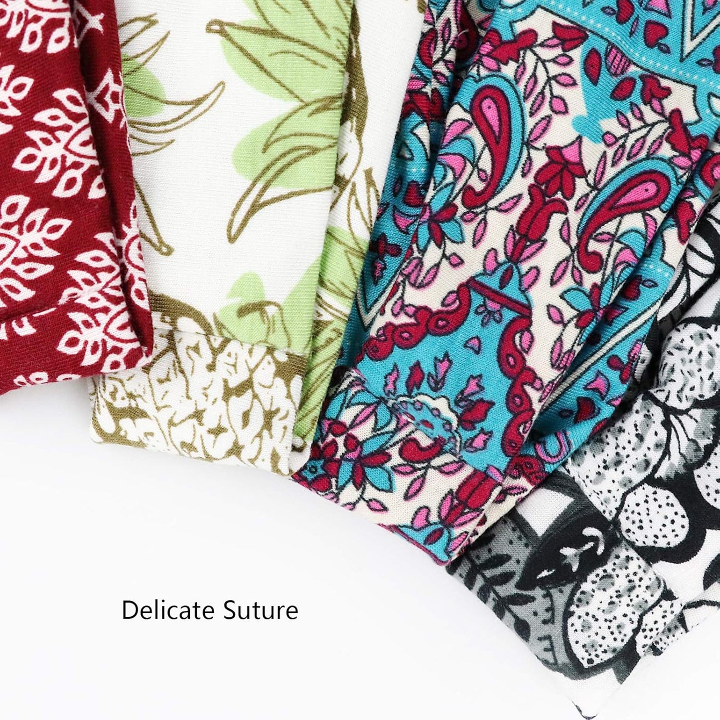 DRESHOW 6 Pack Yoga Sports Headbands for Women Elastic Non-Slip Headbands Running Workout Hair Bands