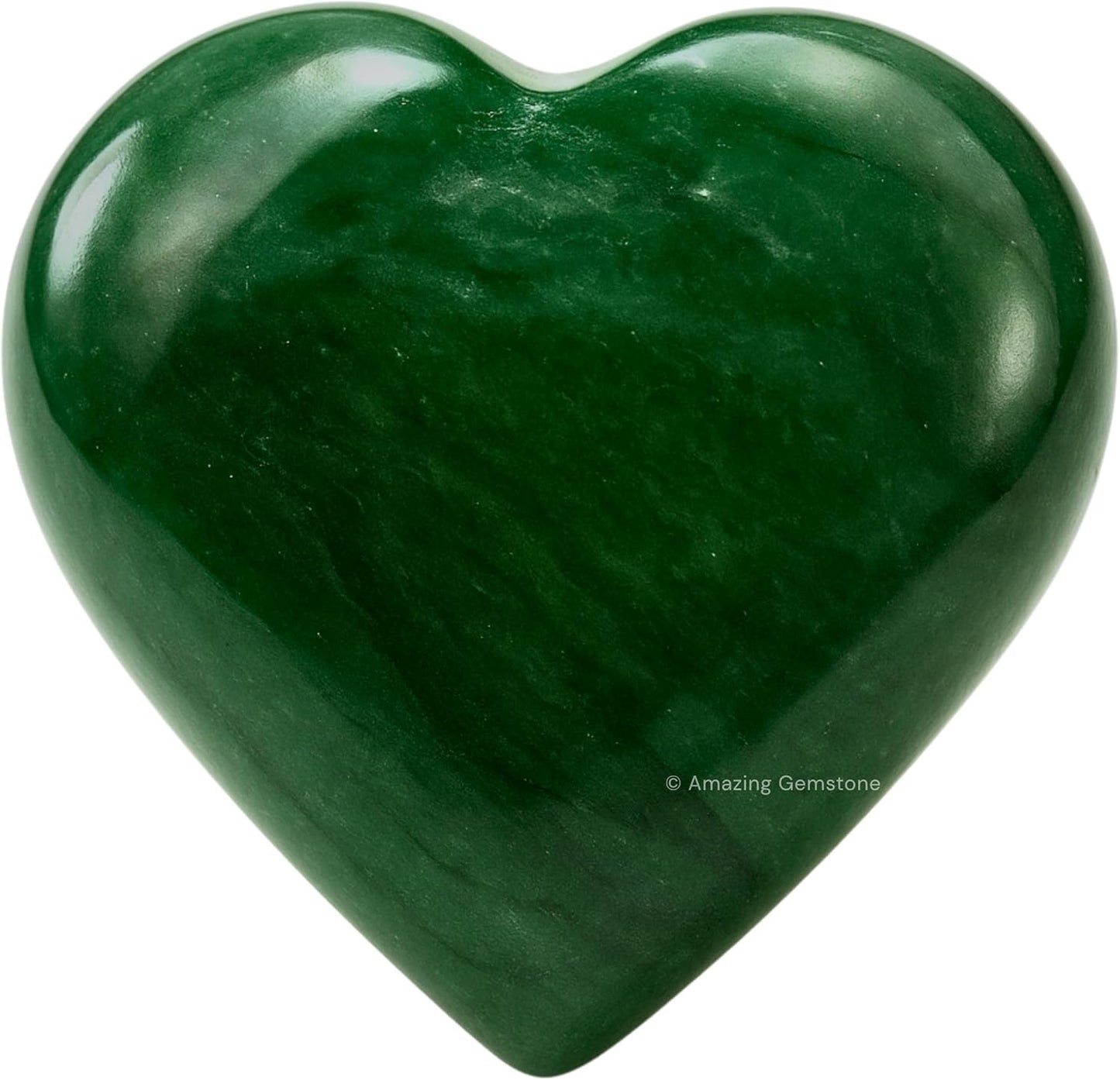 Amazing Gemstone Green Aventurine Crystal Heart Palm Stone - Pocket Massage Worry Stone for Natural Body Chakra Balancing, Reiki Healing and Crystal Grid