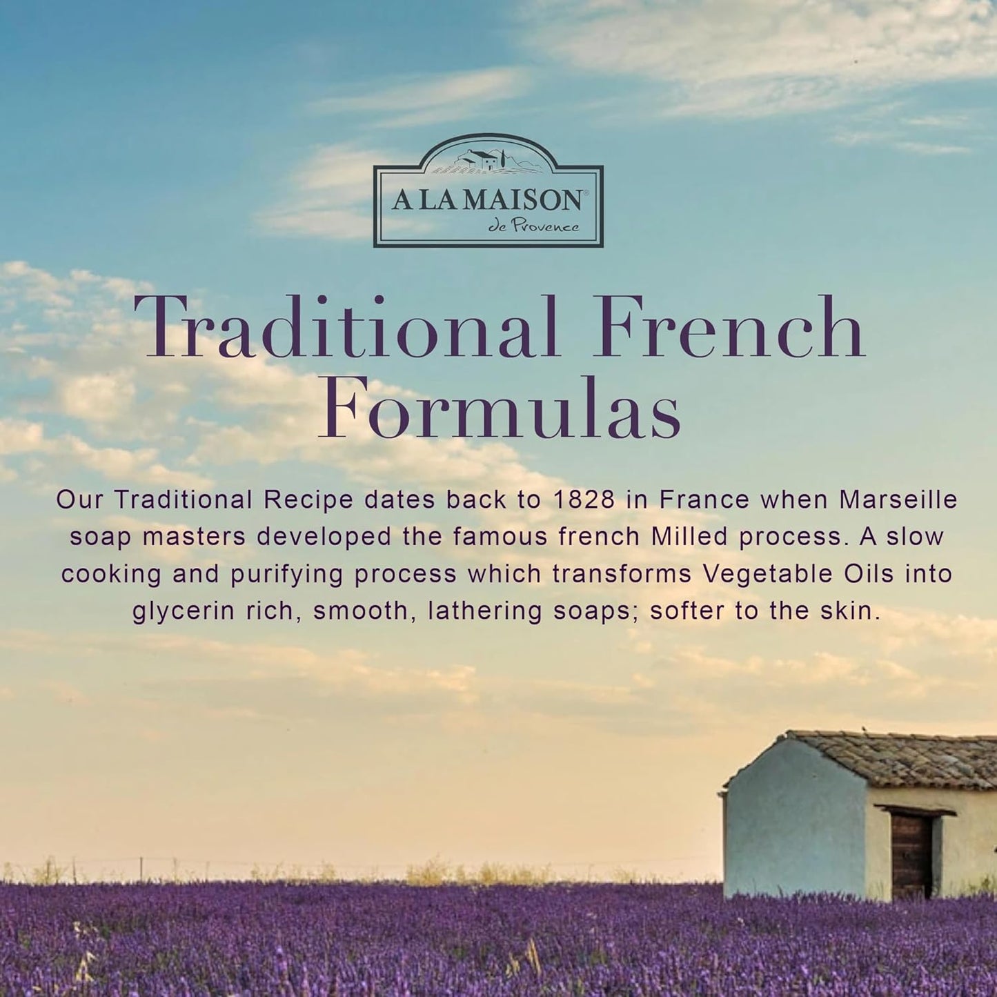 A LA MAISON French Hydrating Liquid Body Wash, Lavender Aloe - Natural Body Wash Made with Essential Oils - Biodegradable, Plant-Based, Vegan, Cruelty-Free, Alcohol & Paraben Free (25.36 oz, 2 Pack)