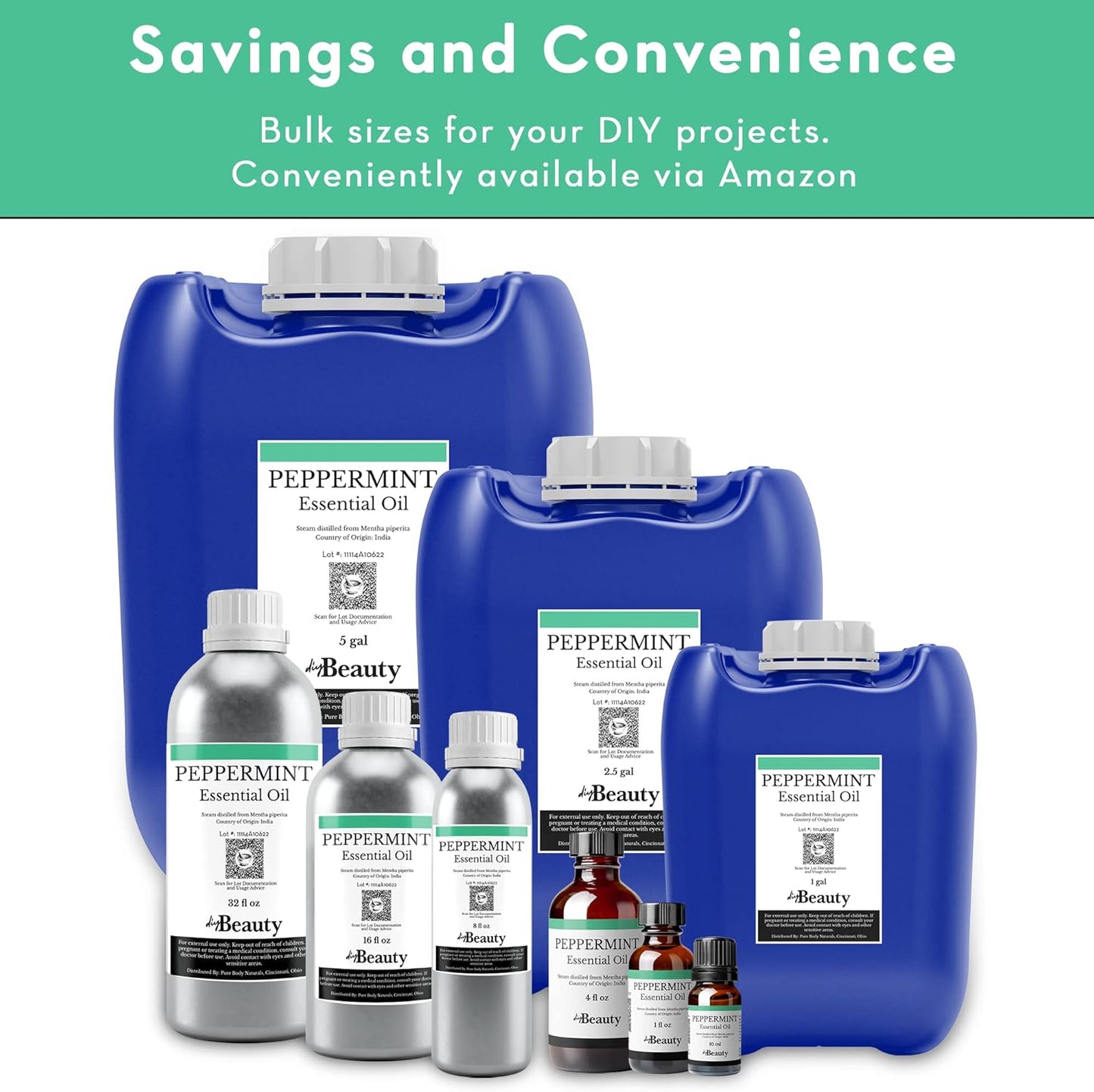 Bulk Peppermint Essential Oil - Large Size 32 fl oz Bottle - 100% Pure and Undiluted Therapeutic Grade Mentha Piperita - Concentrated Extract