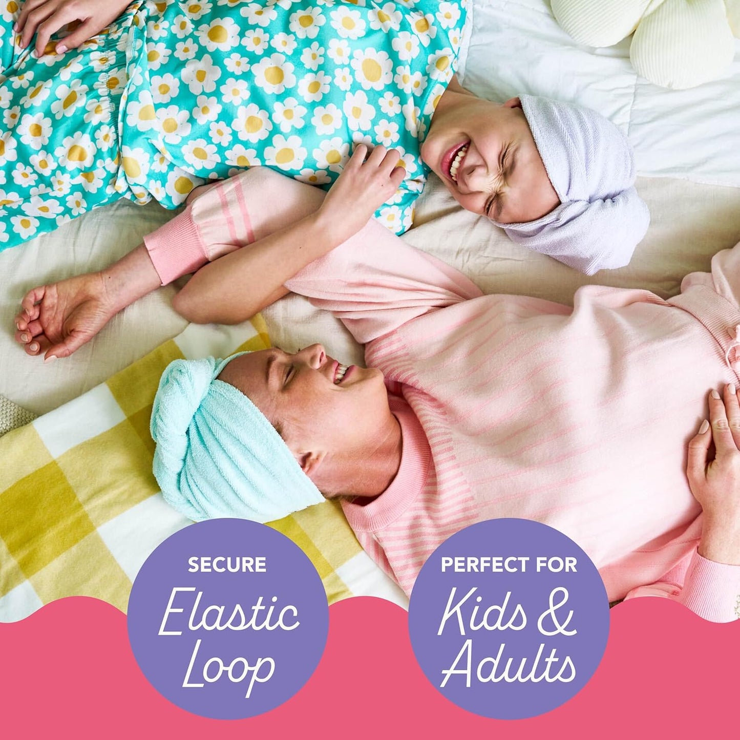 Turbie Twist 2-Pack Microfiber Hair Towel for Beauty, Travel, Gifting - Hair Wrap Turban for Straight, Wavy & Curly Hair - Premium Personal Care - Green & Red