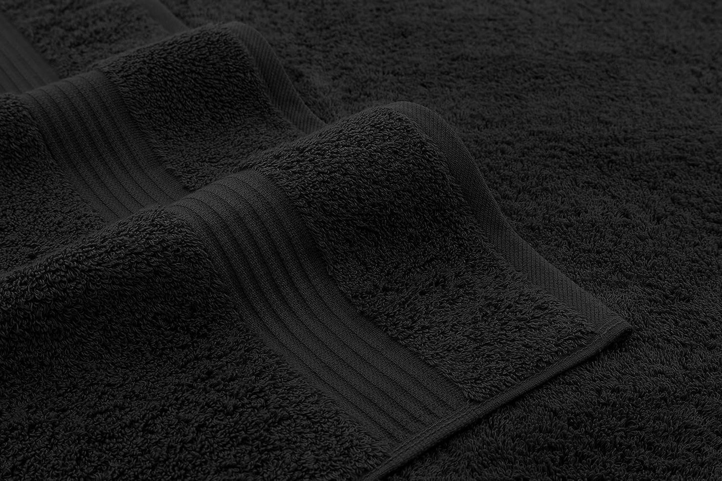 American Veteran Towel, Hand Towels for Bathroom Set of 4, 100% Cotton Turkish Hand Towel Sets, Soft Hand Face Towels, Black Hand Towels