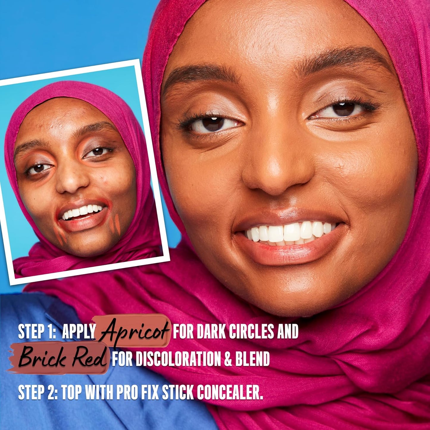 NYX PROFESSIONAL MAKEUP Pro Fix Stick Correcting Concealer, Buildable Medium Coverage Concealer Stick - Brick Red