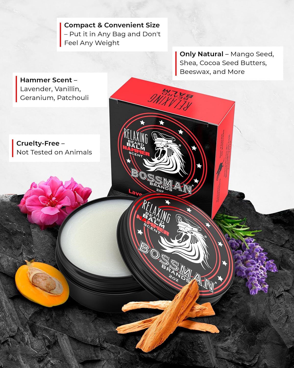 Bossman Beard Oil Jelly and Relaxing Beard Balm Combo - Hammer Scent