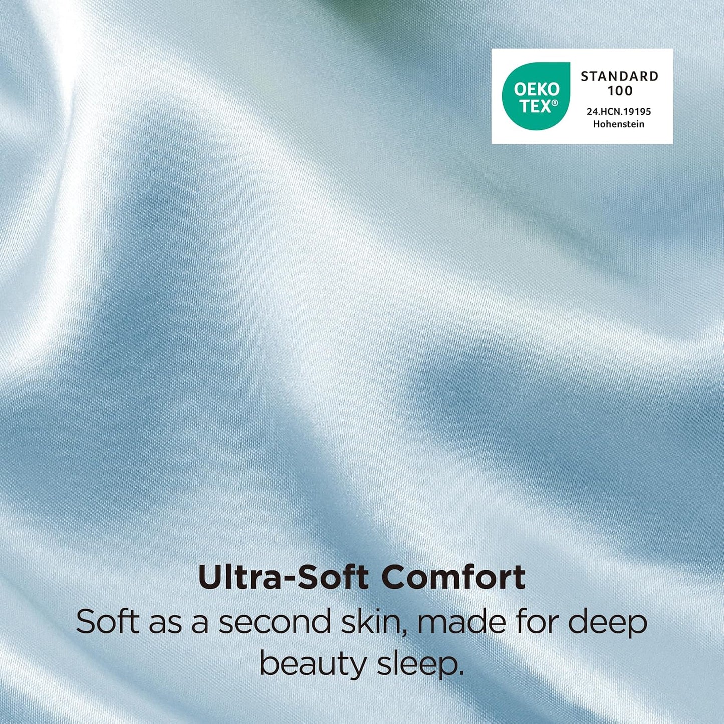 Bedsure King Size Satin Pillowcase Set of 2 - Light Blue Silky Pillow Cases for Hair and Skin with Envelope Closure, Similar to Silk Pillow Cases, Gifts for Women Men, 20x36 Inches, 2pcs