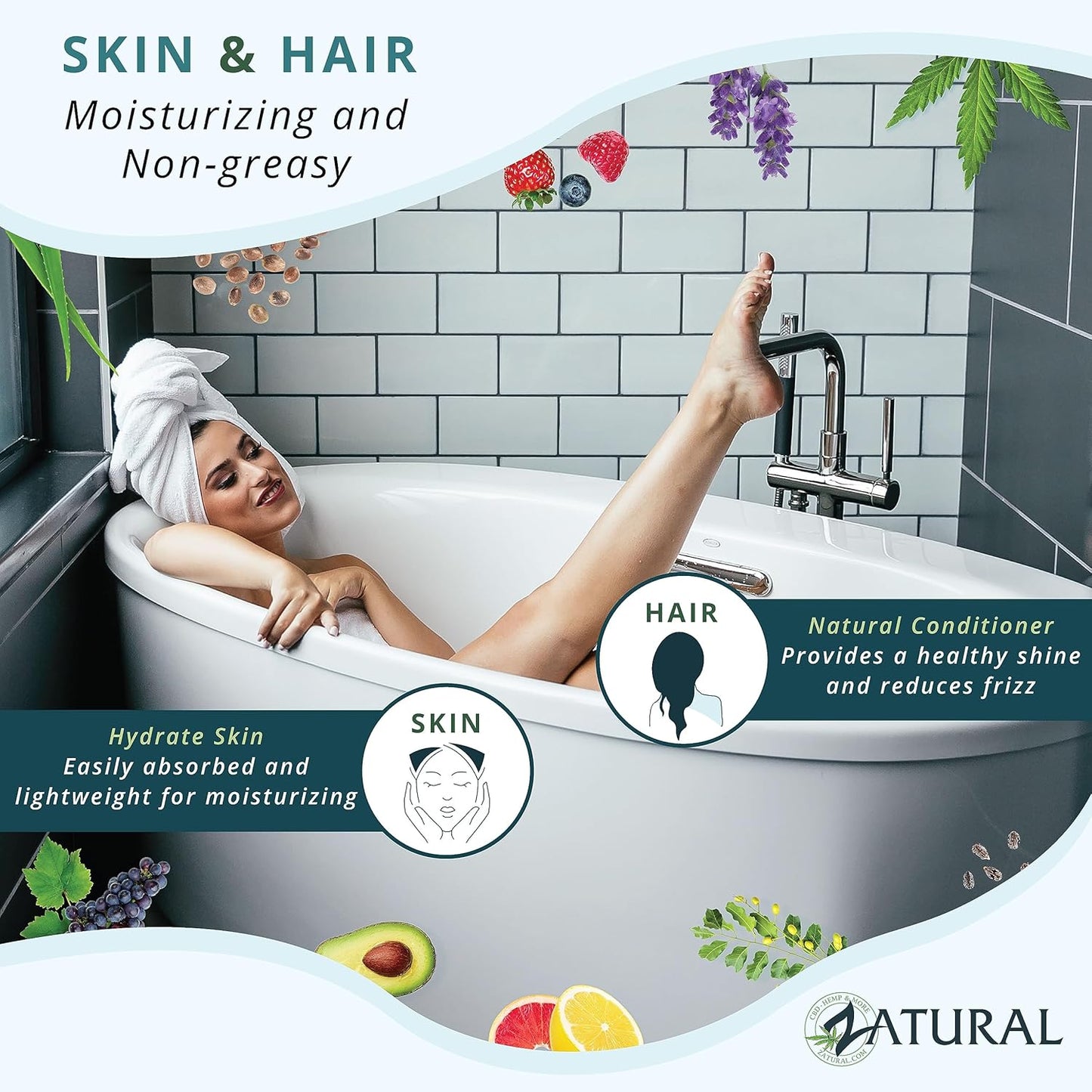 Pure MCT Oil, Carrier Oil, Massage Oil, Hydrating Oil, Hair Oil, Food and Therapeutic Grade, 16 Oz