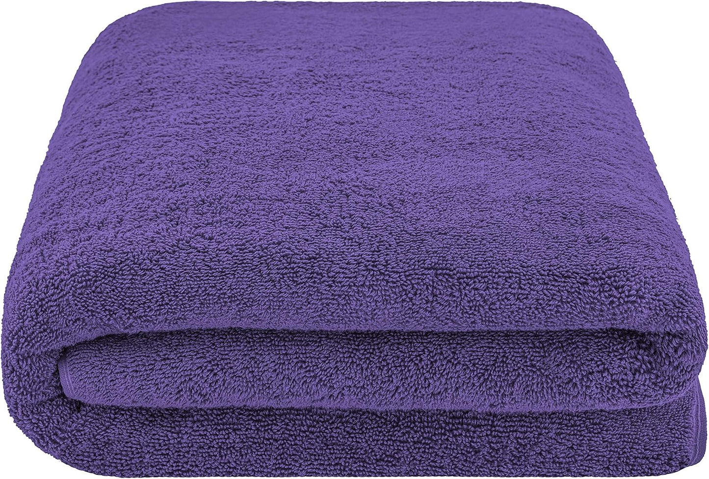 American Soft Linen Oversized Bath Sheet 40x80 Extra Large for Bathroom, 600 GSM 100% Cotton Turkish Jumbo Bathsheet Towels for Adults, Purple Bath Sheet