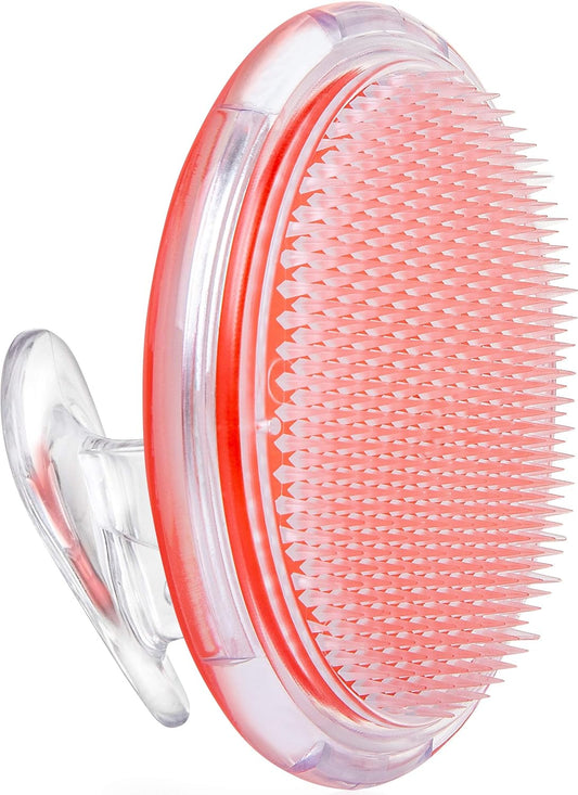 Dylonic Exfoliating Brush for Ingrown Hair and Razor Bump Prevention - Gentle Pre-Shave Exfoliator for Silky Smooth Skin on Face, Legs, Bikini Line - Orange, 4x3-Inch