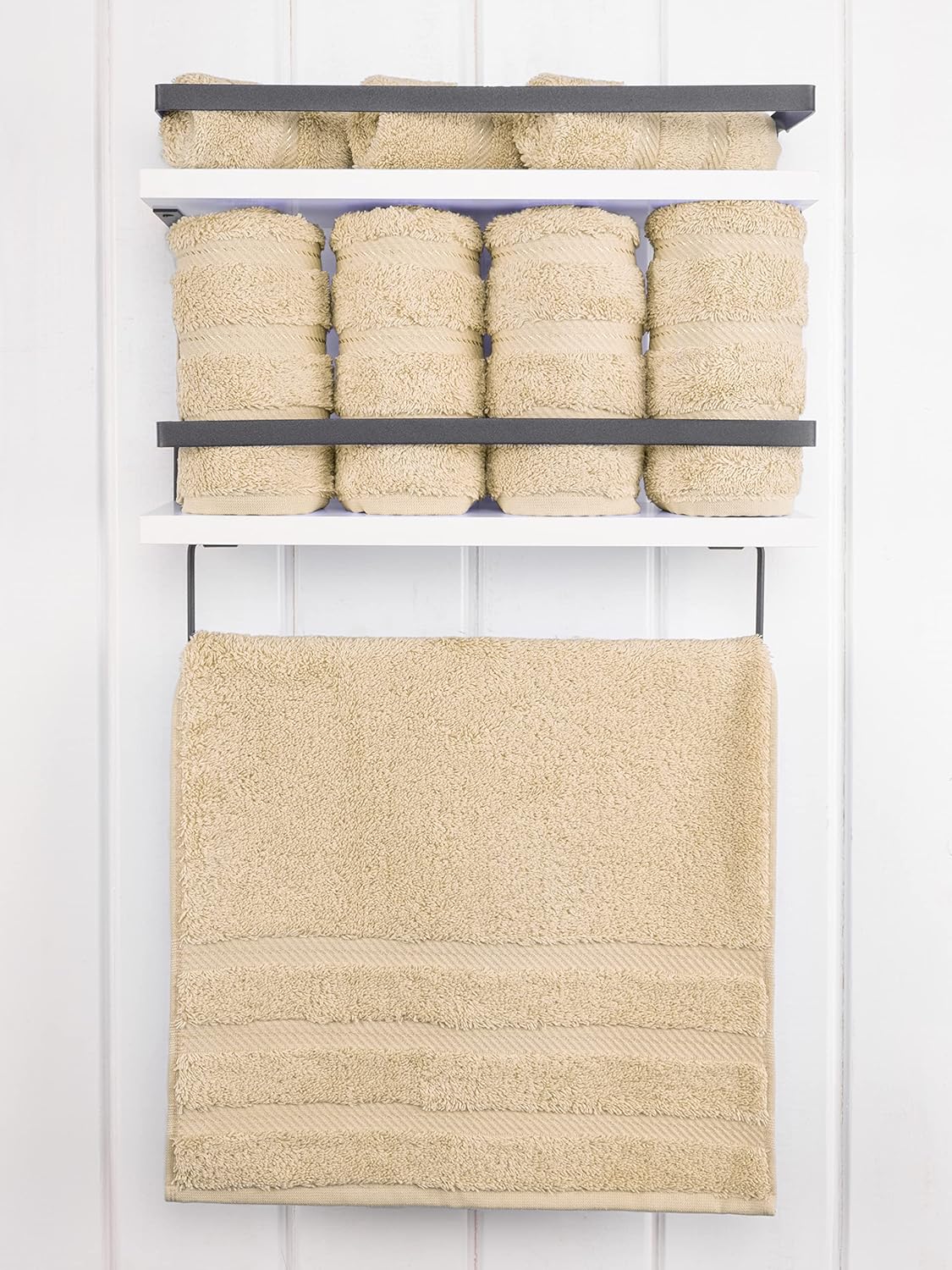 American Soft Linen Luxury Hand Towels for Bathroom, 600 GSM 100% Cotton Turkish 4 Piece Hand Towel Set, 600 GSM Hand Face Towels for Kitchen, Beige Hand Towels