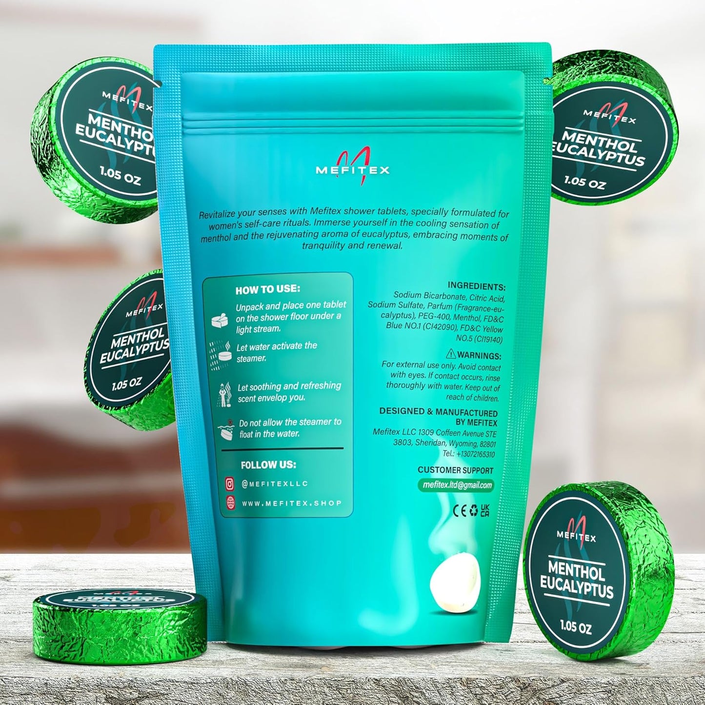 Shower Steamers for Men 15 Pack - Menthol Aromatherapy Shower Steamers, Strong Scent, Long Lasting, Premium Essential Oils, Valentine Gift Relaxation and Sinus Relief