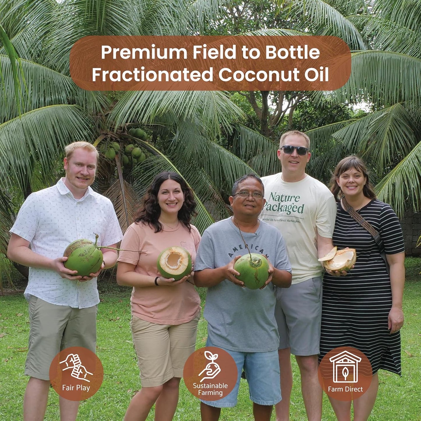 Fractionated Coconut Oil - Sourced Directly from our Farm Partner in the Philippines - Carrier Oil for Diluting Essential Oils, Body, Hair, and Skin Moisturizer - (32oz)