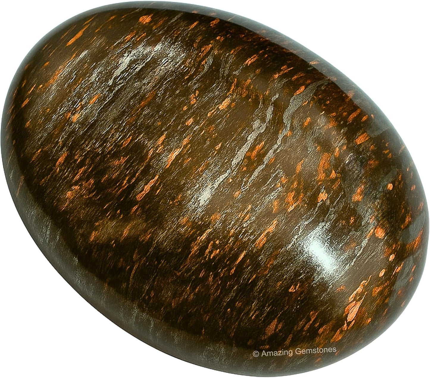 Amazing Gemstone Bronzite Crystals and Healing Stones - Large Palm Stone Crystals Piedra - Crystal for Good Luck, Balanced Positive Energy, Meditation - Unique Stocking Stuffers Gifts for Women, Men