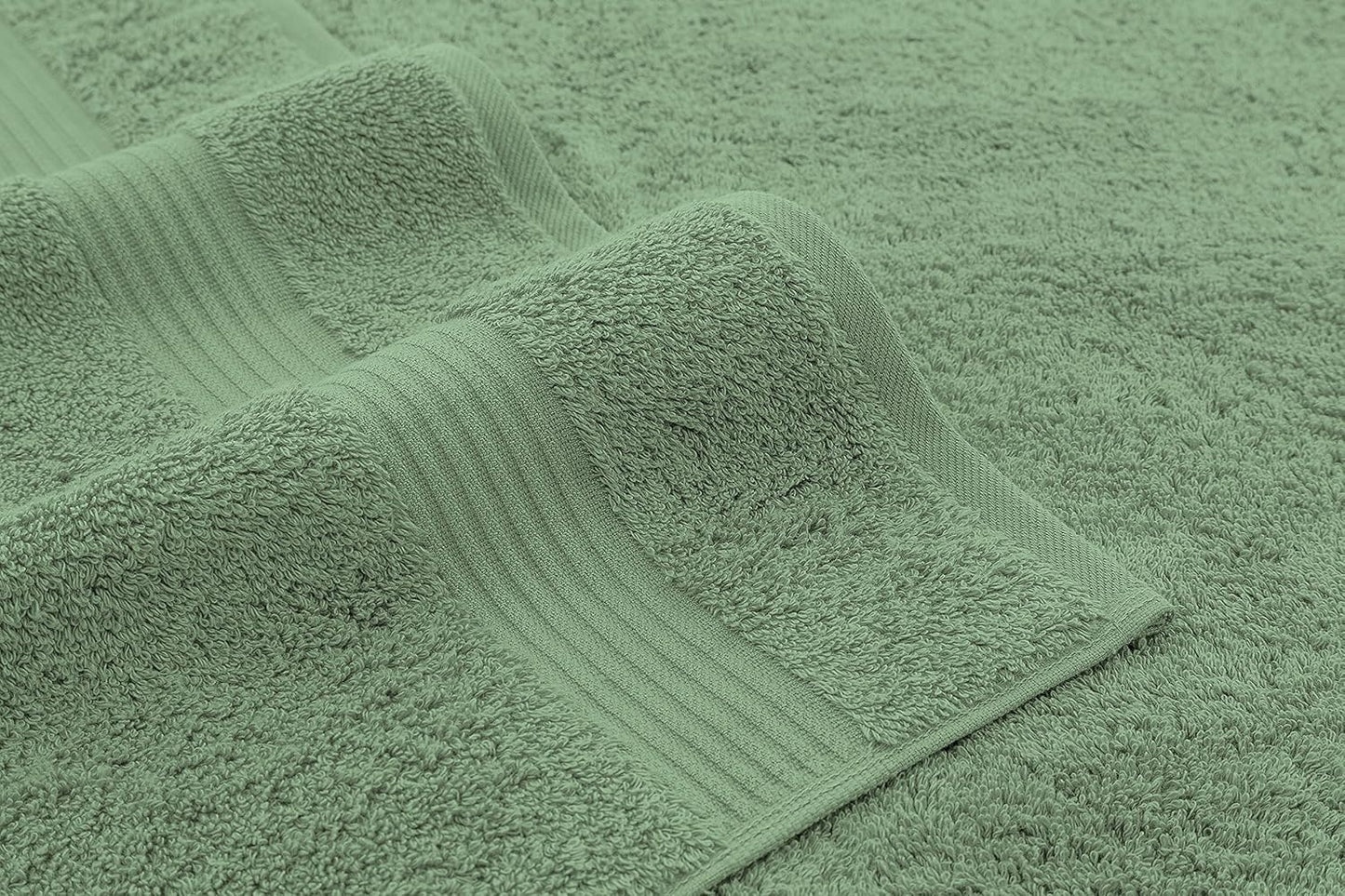 American Veteran Towel, 100% Cotton Turkish Bath Towels for Bathroom 4 Pack, 27x54 Extra Large Premium Soft Drying Bathroom Towels, Sage Green