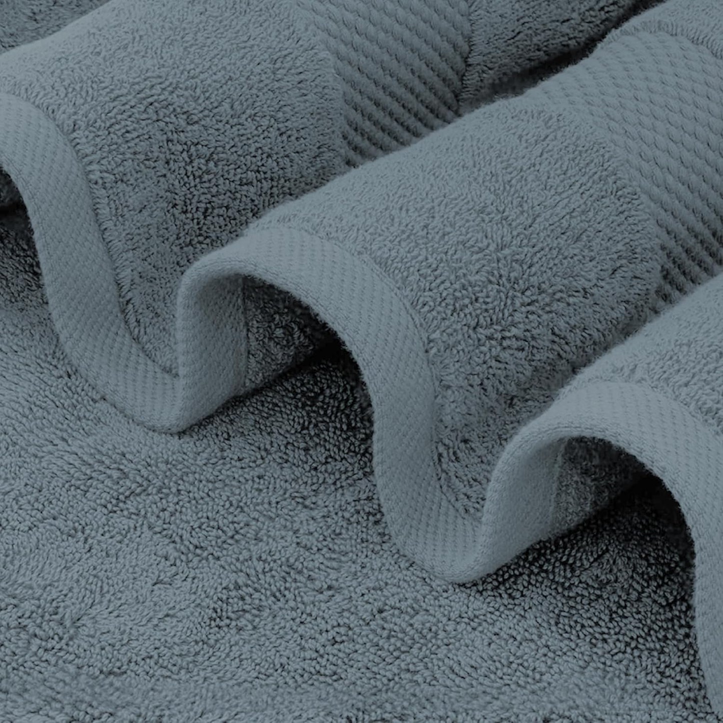 Delara 100% Organic Cotton Towels 650 GSM Plush Feather Touch Quick Dry Hand Towel, Pack of 6 GOTS Certified, Oeko-Tex Green Certified, Organic Cotton Hand Towel, 20"X30"