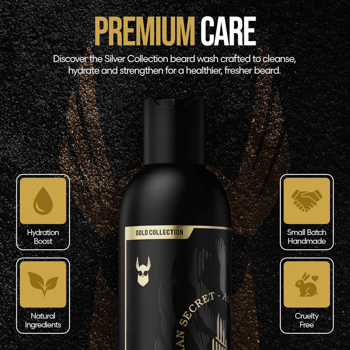 The Beard Struggle - Radiance Beard Wash & Conditioner Bundle - Gold Collection - Pack of 2, Asgardian Secret - Nourish, Cleanse, Softens, & Strengthens Beard - Beard Wash and Conditioner for Men