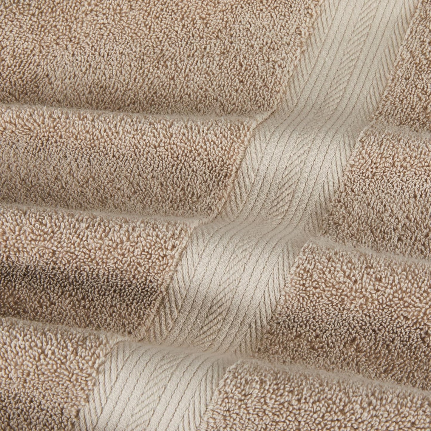 Amazon Basics Fade-Resistant 100% Cotton Bath Towel, 2 Pack, 30"x54", Taupe