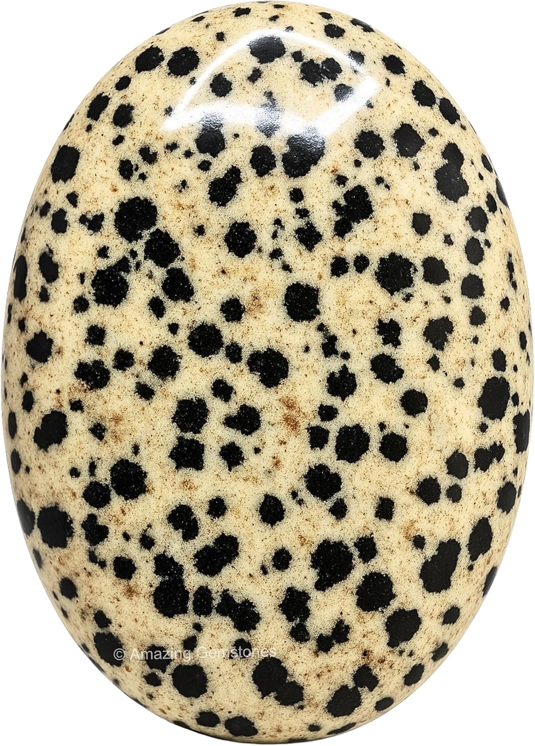 Amazing Gemstone Dalmatian Jasper Crystals and Healing Stones - Large Palm Stone Crystals Piedra - Crystal for Good Luck, Positive Energy, Meditation - Unique Stocking Stuffers Gifts for Women, Men