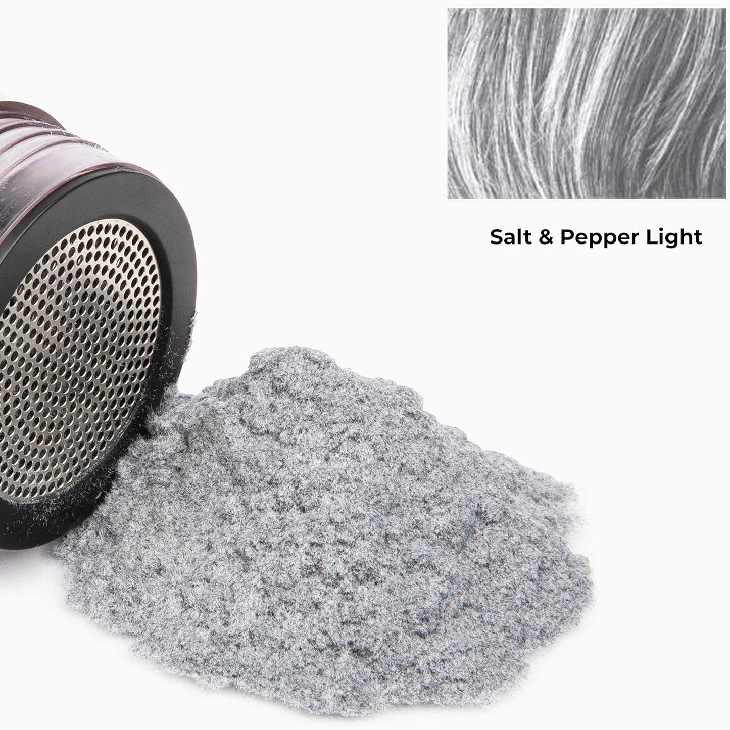 Trial Size - Make Thin Hair Look 10X Fuller. Eliminate Bald Spot and Thinning Hair Instantly. All-Natural Hair Concealer. Salt & Pepper - Light